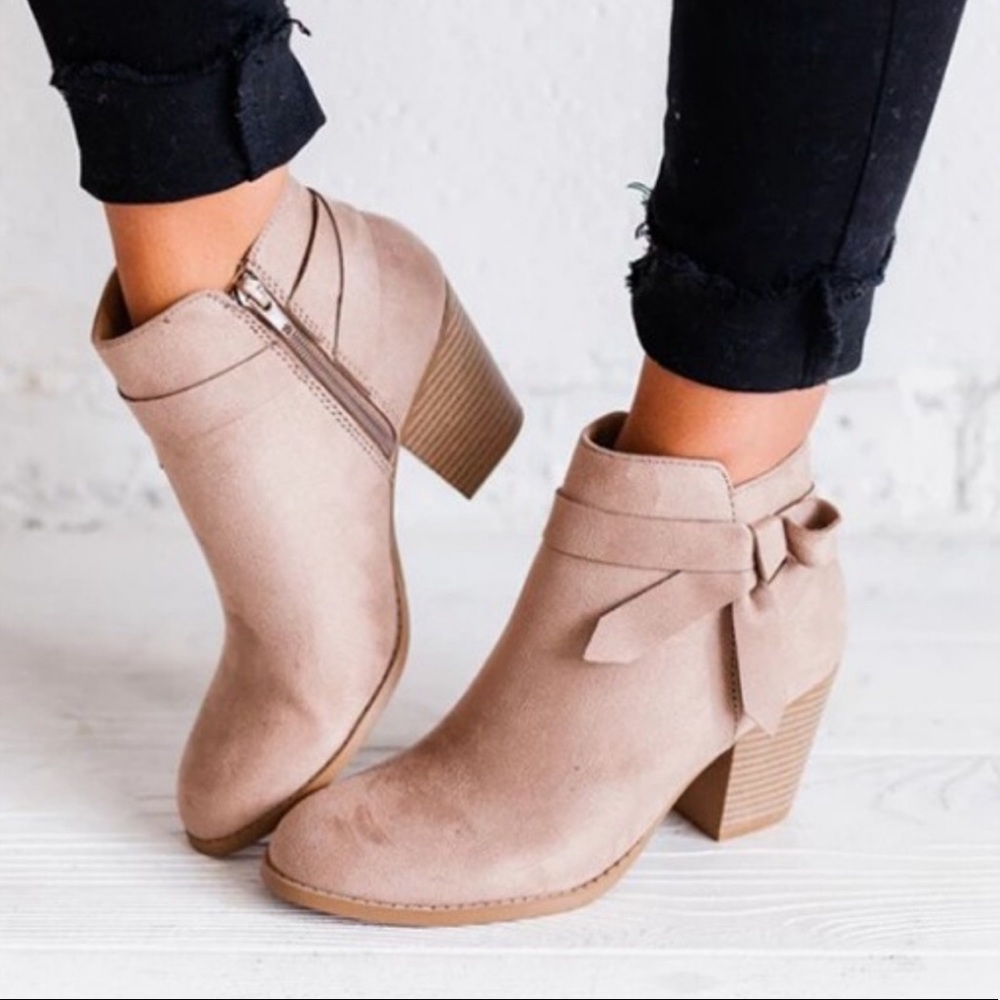 🚫SOLD OUT🚫 LAST ! Best Suede Side Knot Booties - Picture 2 of 8